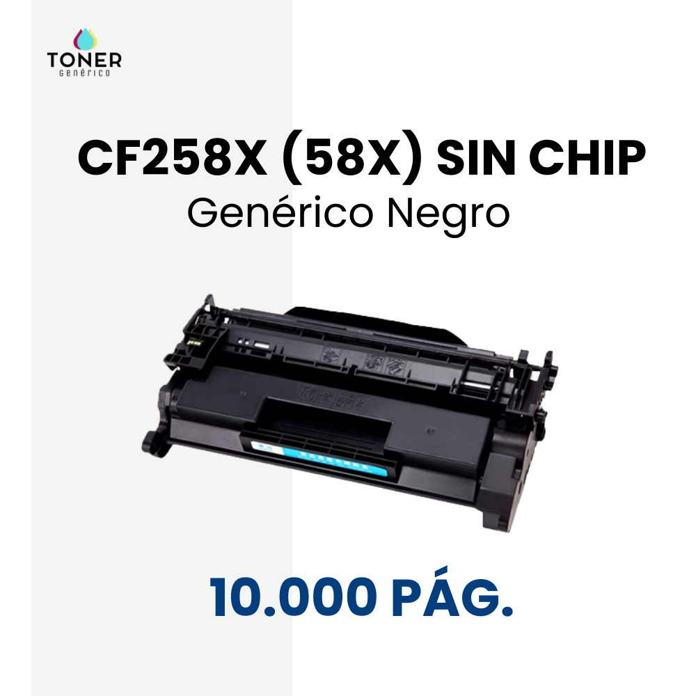 Toner HP CF258X (58X) SIN CHIP