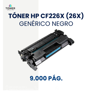 Toner HP CF226X (26X) negro de mayor rendimiento