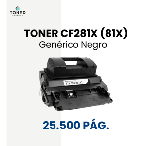 Toner HP CF281X (81X) Negro