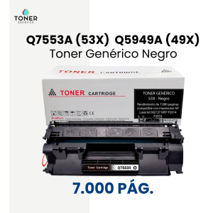 Toner HP Q7553X (53X) Q5949X (49X) - negro