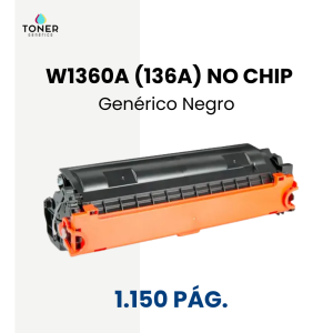 Toner W1360A (136A) NO CHIP - Negro