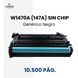 Toner W1470A (147A) NO CHIP - Negro