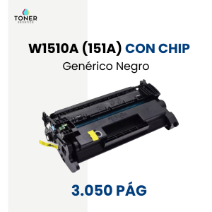 Toner W1510A (151A) CON CHIP - negro