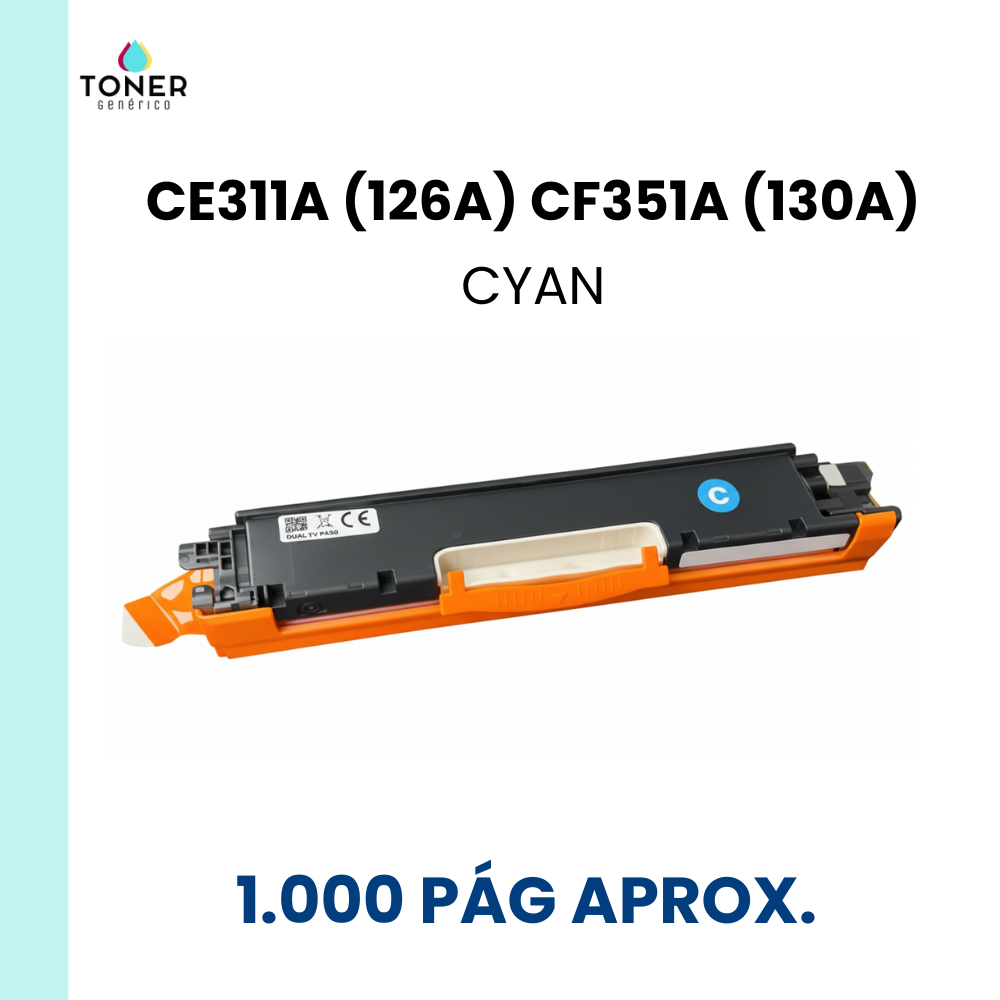 Toner-HP-CE311A-126A-CF351A-130A-Cyan