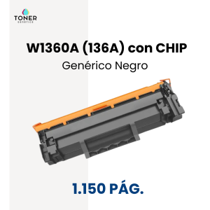 Toner-W1360A-136A-con-CHIP-Negro